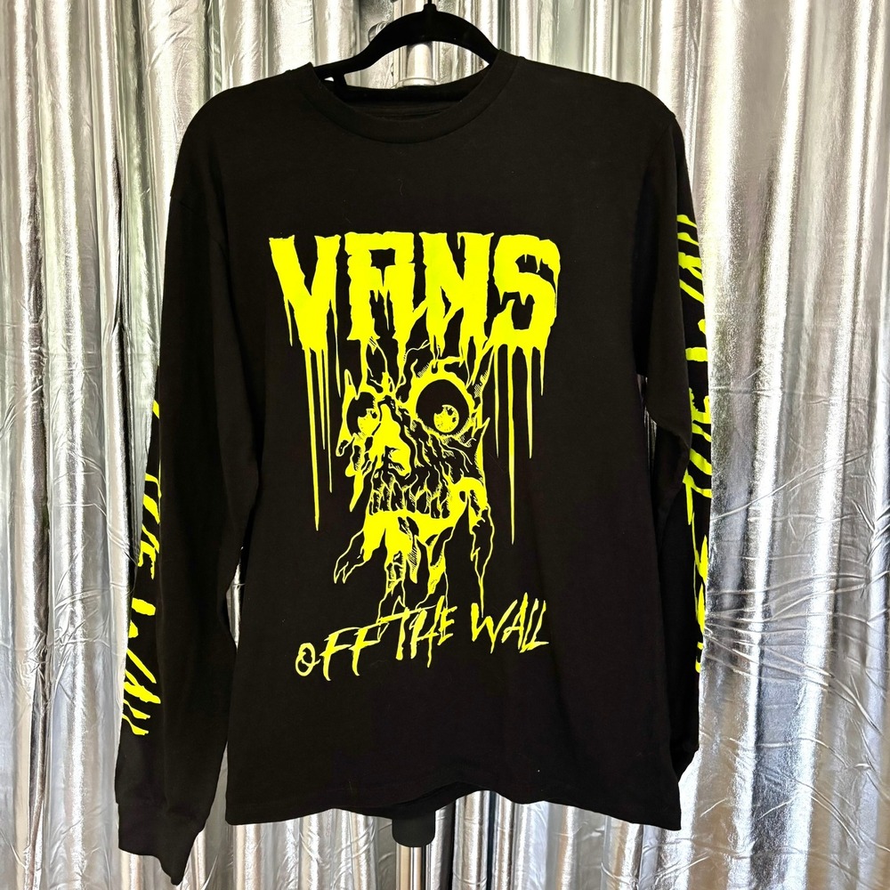 Vans Off The Wall Melting Skull Graphic Long Sleeve Tee